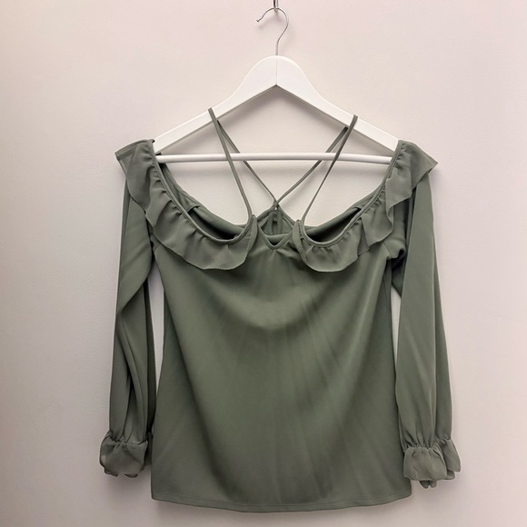 WHBM Halter Ruffle Detail Top - Picture 7 of 10